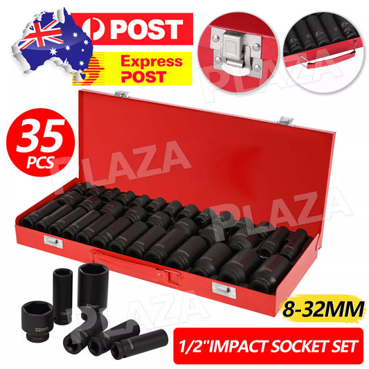 Deep Impact Socket 8-32MM Tool Set Metric Garage Workshop Tools