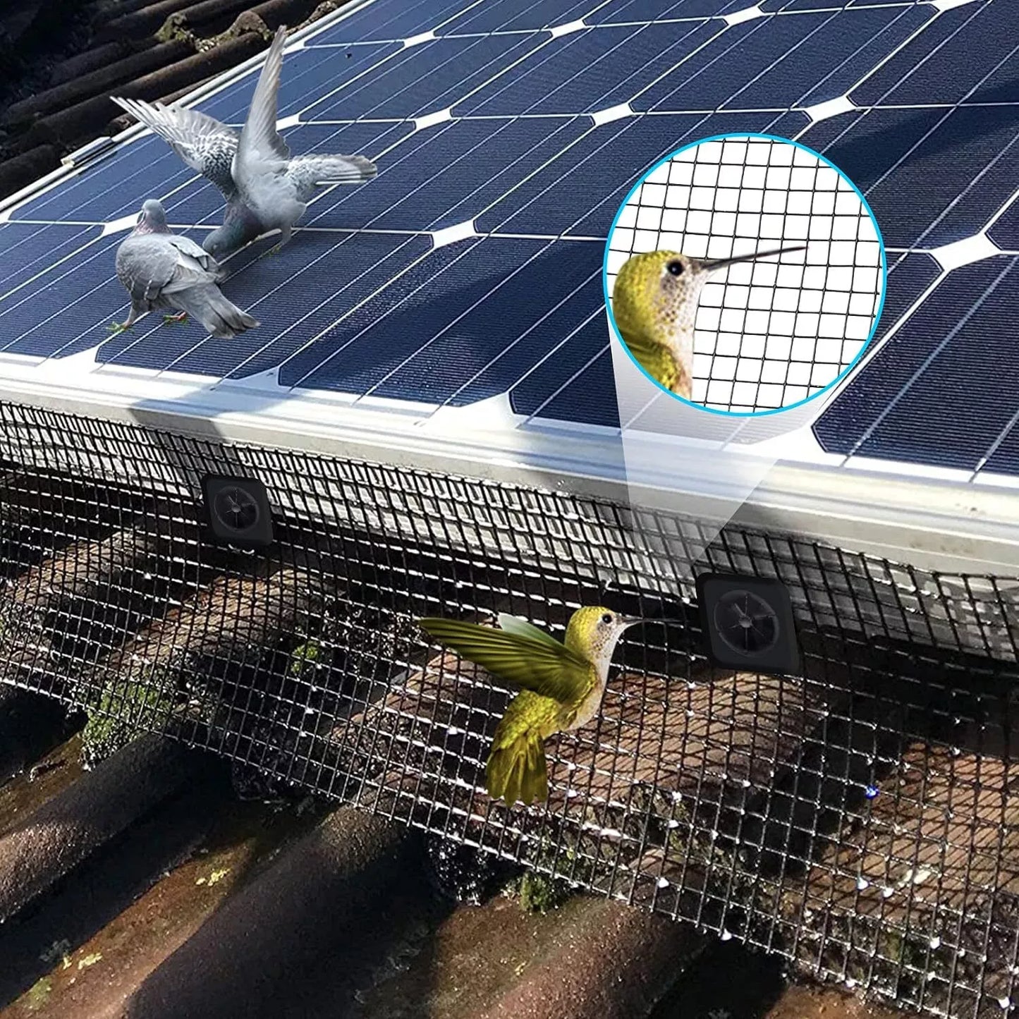 30m Solar Panel Bird Proofing KIT Stainless Steel Mesh /120 Aluminium Fasteners